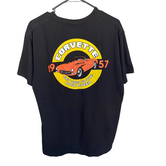 Chemistry Corvette Shirt Mens Large Black Double Sided Short Sleeve Fast Cars - Picture 1 of 8